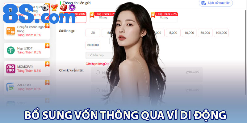 Nạp Tiền 8S – Cách Nạp Tiền Đơn Giản, Hiệu Quả 2 Bổ sung vốn thông qua ví di động