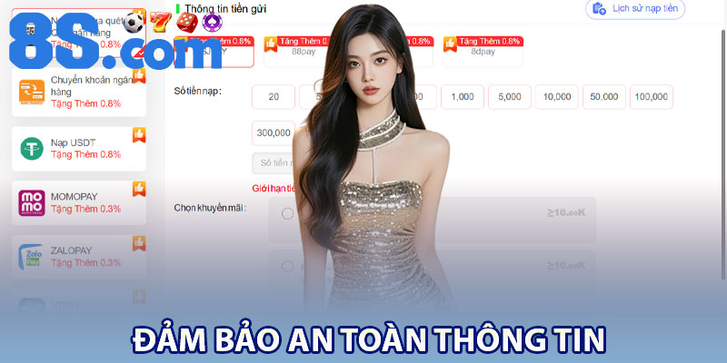 Nạp Tiền 8S – Cách Nạp Tiền Đơn Giản, Hiệu Quả 3 Đảm bảo an toàn thông tin